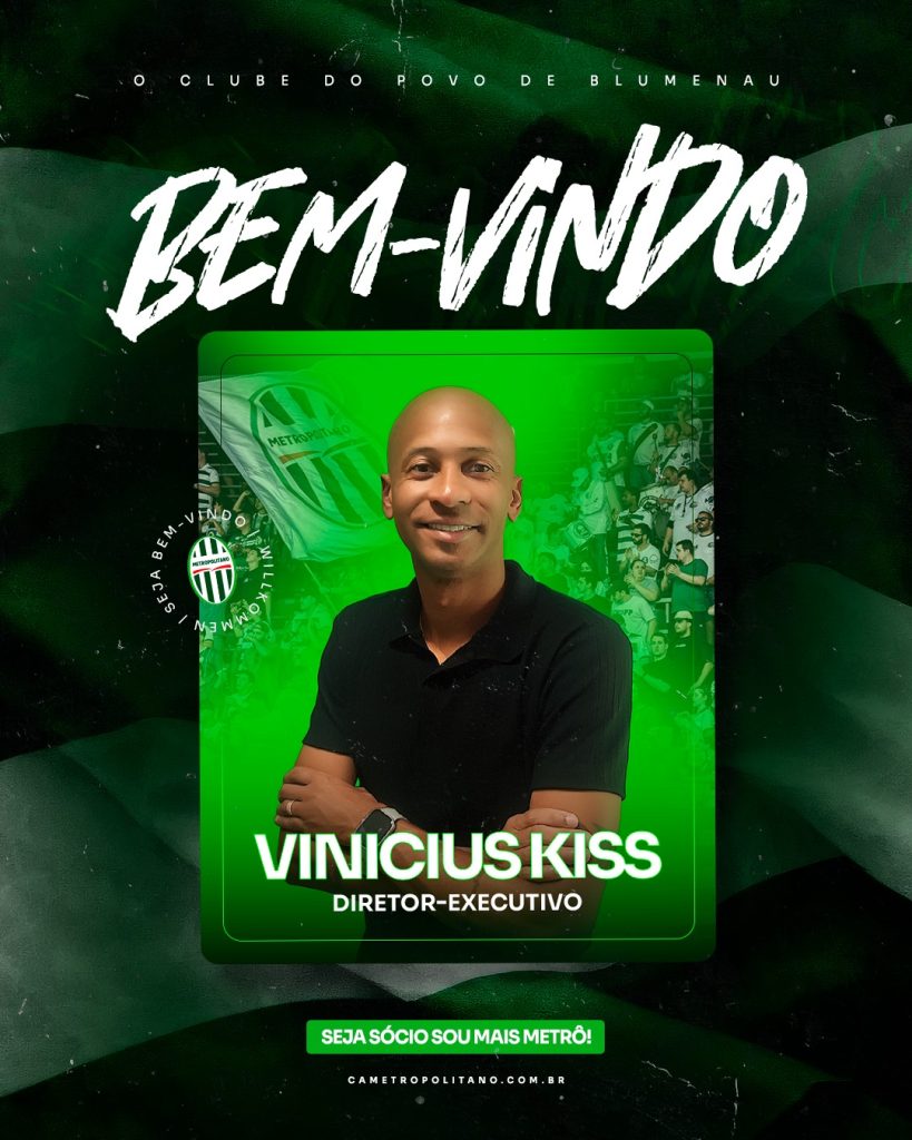 Vinícius Kiss é o novo diretor-executivo de futebol do Metropolitano